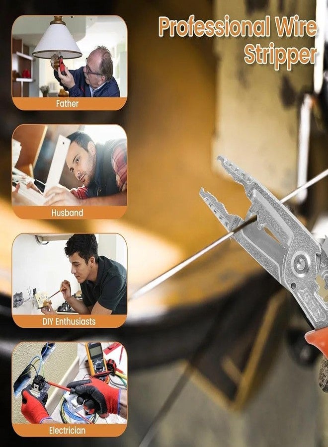 DMDENT Folding Multifunction Electrician Pliers - Wire Stripper, Cutter & Crimper Tool, Compact Heavy-Duty Stainless Steel with Non-Slip Handle - Image 4
